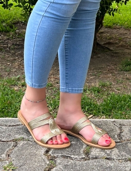 Sandálias Corki - Dourado